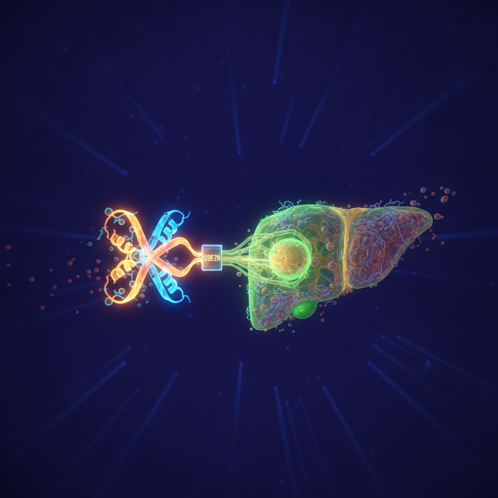 Digital microscopic visualization of liver cells showing mitochondria and lipid breakdown