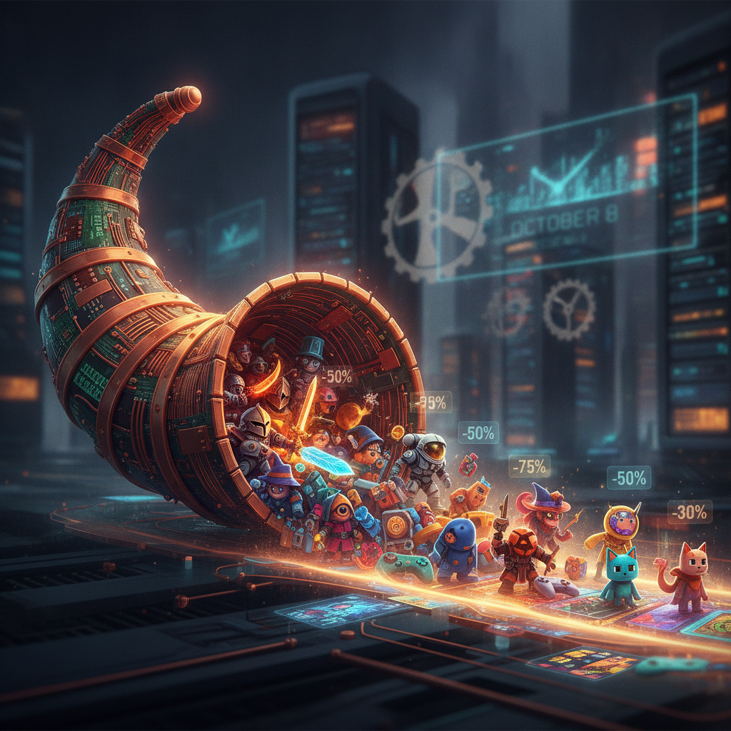 Steam store interface showcasing digital game discounts during the Steam Autumn Sale